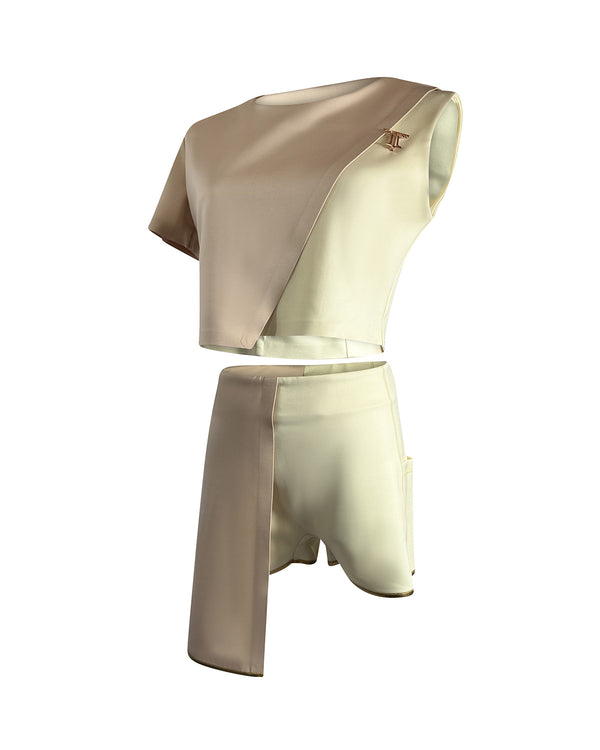 The "Gemini"2-piece half-dress half shorts set