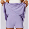 SwiftCourt Tennis Set – Lavender Long Sleeve Top & Pleated Skort for Women
